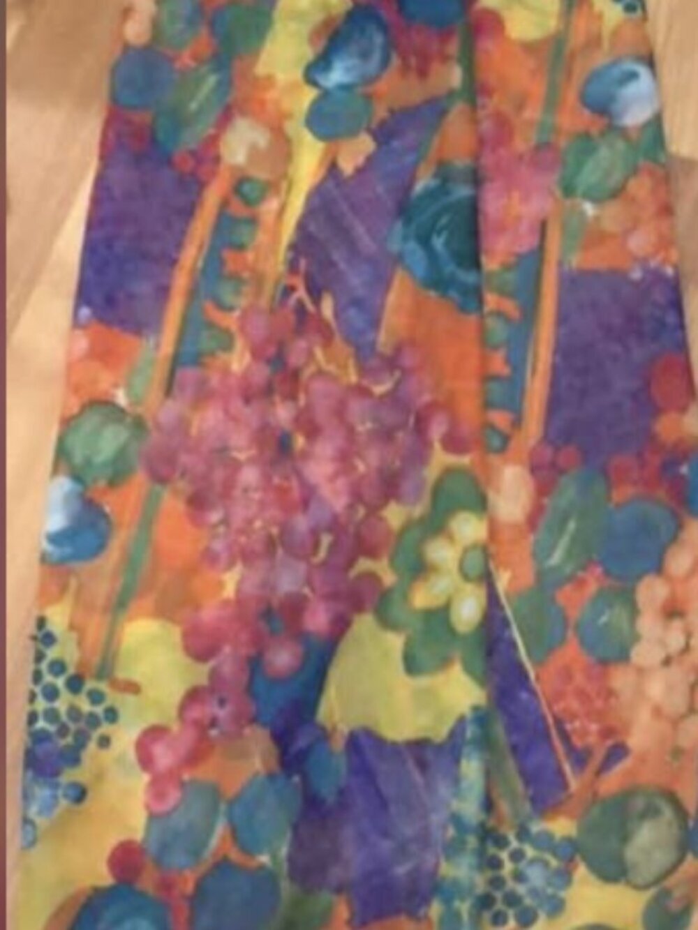 Floral and Fruit Scarf Italian